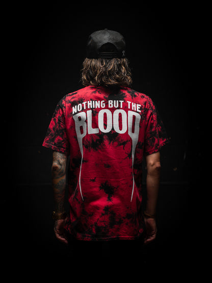 NOTHING BUT THE BLOOD "PREMIUM" RED/BLK TEE (LIMITED)