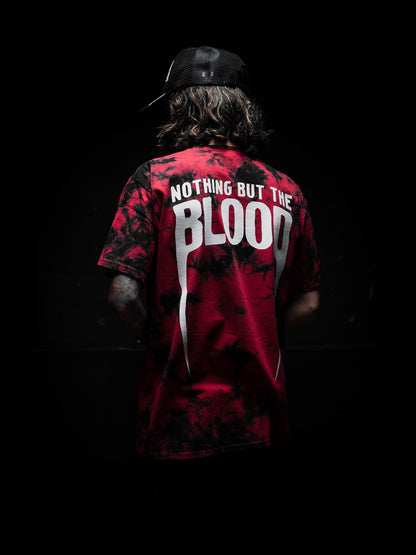 NOTHING BUT THE BLOOD "PREMIUM" RED/BLK TEE (LIMITED)