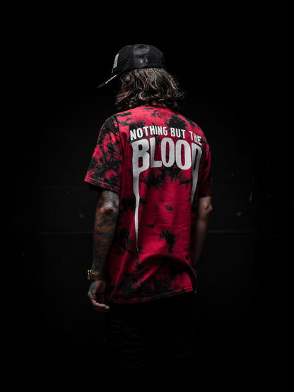 NOTHING BUT THE BLOOD "PREMIUM" RED/BLK TEE (LIMITED)