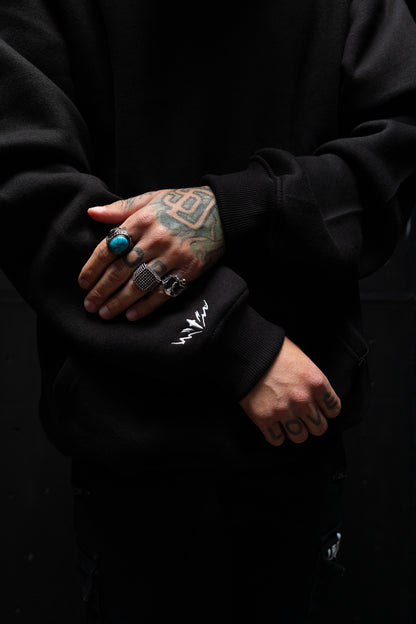 WORSHIP IS WARFARE V2 "PREMIUM" FLAGSHIP HOODIE IN BLACK
