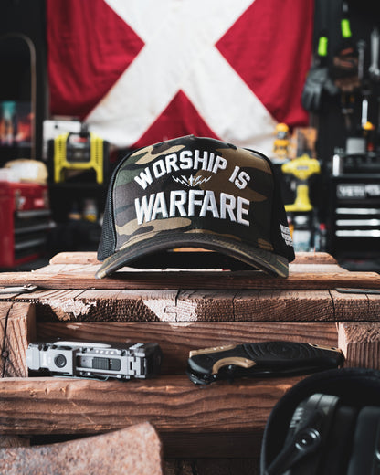 WORSHIP IS WARFARE CAMO SNAPBACK HAT "SPECIAL OPS EDITION" [LIMITED RUN]