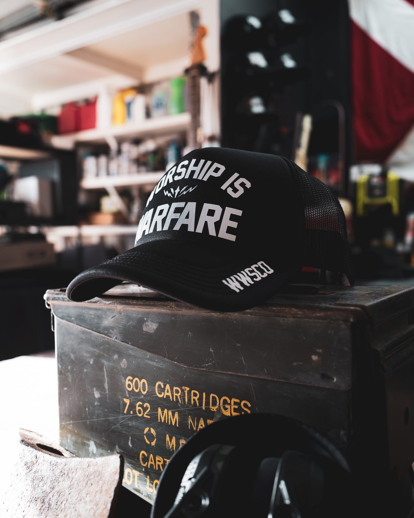 WORSHIP IS WARFARE FOAM TRUCKER HAT