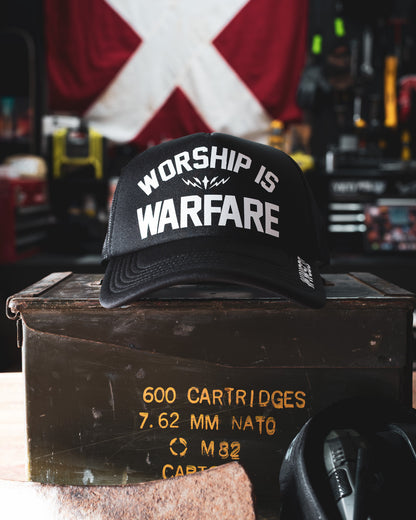 WORSHIP IS WARFARE FOAM TRUCKER HAT
