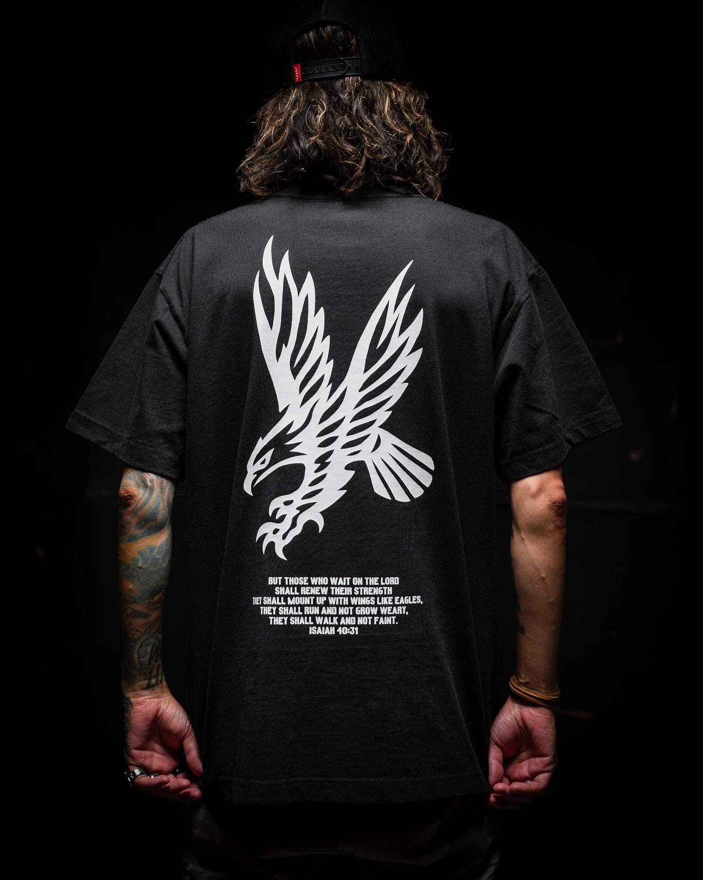 [NEW] ISAIAH EAGLE "PREMIUM" OVERSIZED BOX TEE 7.5 oz IN RUSTIC BLACK