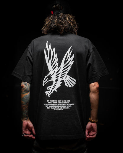 [NEW] ISAIAH EAGLE "PREMIUM" OVERSIZED BOX TEE 7.5 oz IN RUSTIC BLACK