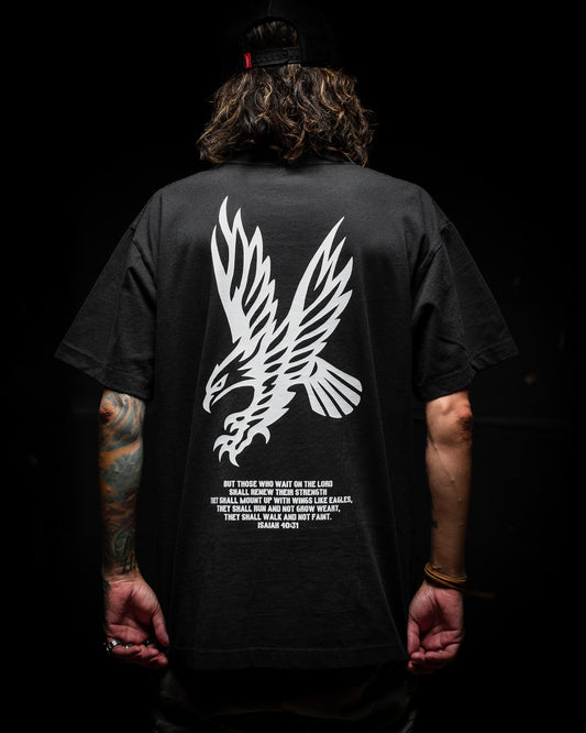 [NEW] ISAIAH EAGLE "PREMIUM" OVERSIZED BOX TEE 7.5 oz IN RUSTIC BLACK