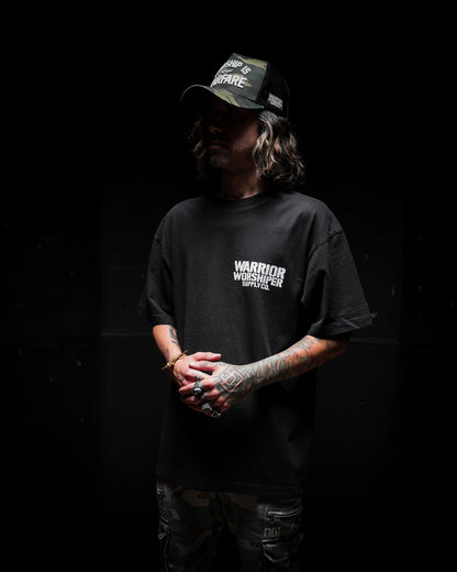 [NEW] SGT LOGO "PREMIUM" OVERSIZED BOX TEE 7.5 oz IN RUSTIC BLACK