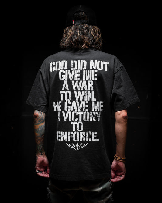 [NEW] VICTORY ENFORCER "PREMIUM" OVERSIZED BOX TEE 7.5 oz IN RUSTIC BLACK