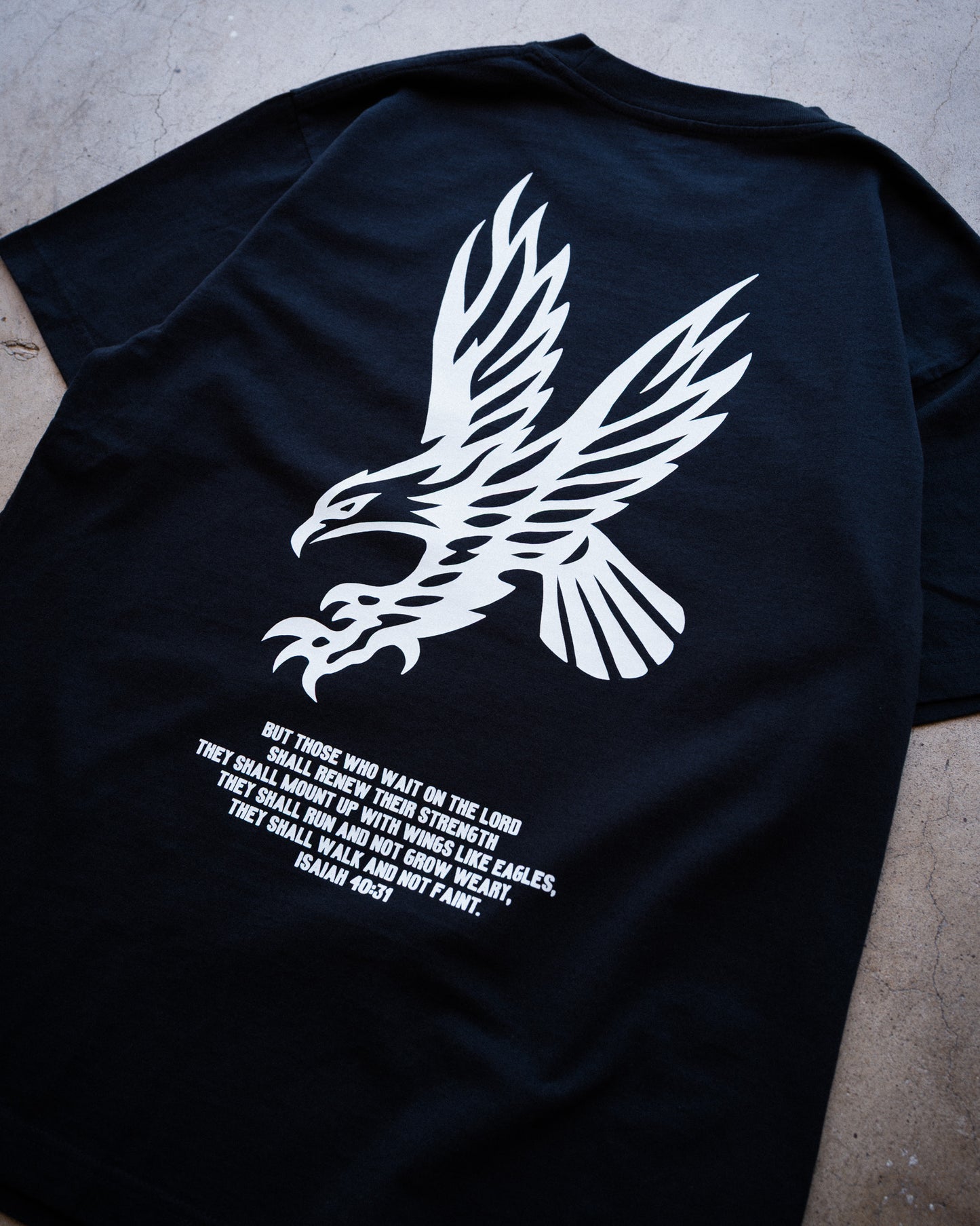[NEW] ISAIAH EAGLE "PREMIUM" OVERSIZED BOX TEE 7.5 oz IN RUSTIC BLACK