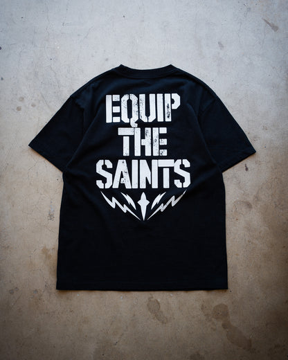 [NEW] EQUIP THE SAINTS "PREMIUM" OVERSIZED BOX TEE 7.5 oz IN RUSTIC BLACK