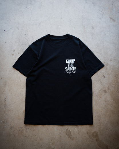 [NEW] EQUIP THE SAINTS "PREMIUM" OVERSIZED BOX TEE 7.5 oz IN RUSTIC BLACK