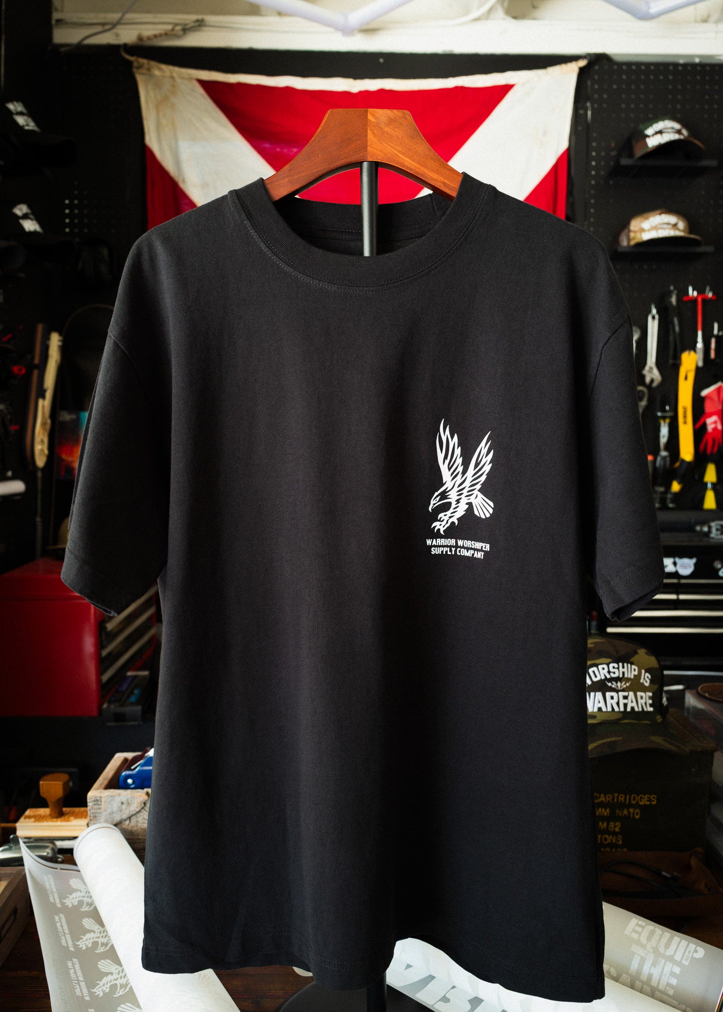 [NEW] ISAIAH EAGLE "PREMIUM" OVERSIZED BOX TEE 7.5 oz IN RUSTIC BLACK