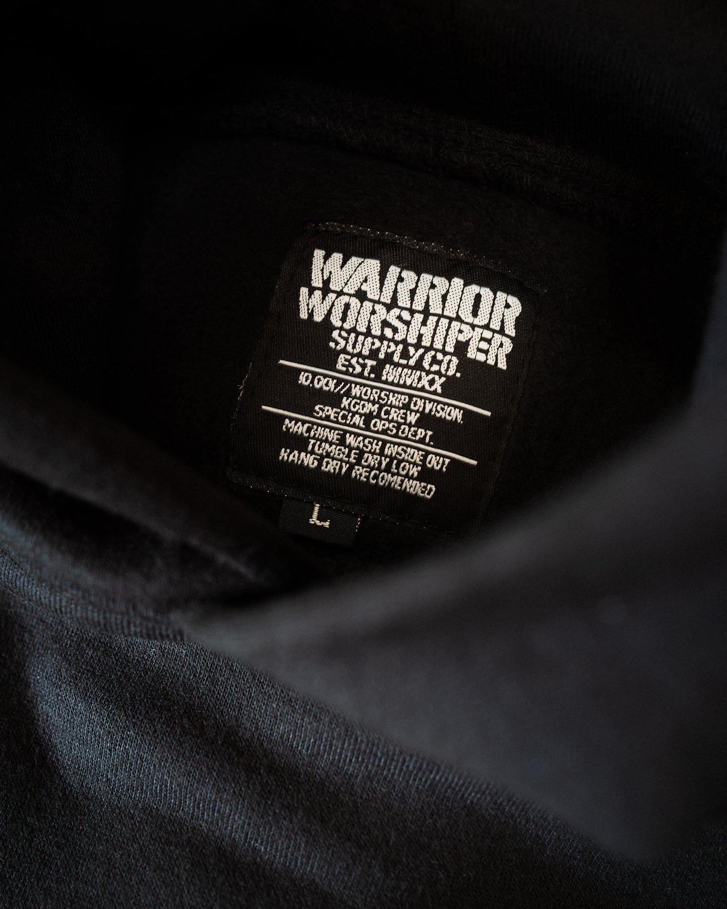 WORSHIP IS WARFARE V2 "PREMIUM" FLAGSHIP HOODIE IN BLACK