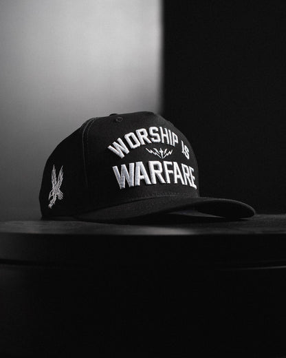 [NEW] FLAGSHIP "WORSHIP IS WARFARE" SNAPBACK HAT IN BLACK (LIMITED BATCH 001)