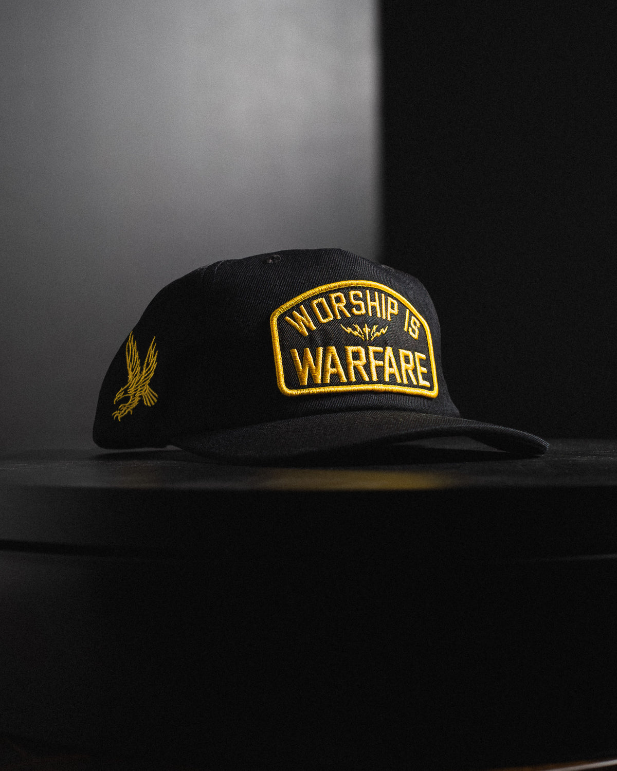 [NEW] "WORSHIP IS WARFARE" VETERANS UNSTRUCTURED MID CROWN WOOL HAT (LIMITED BATCH 001)
