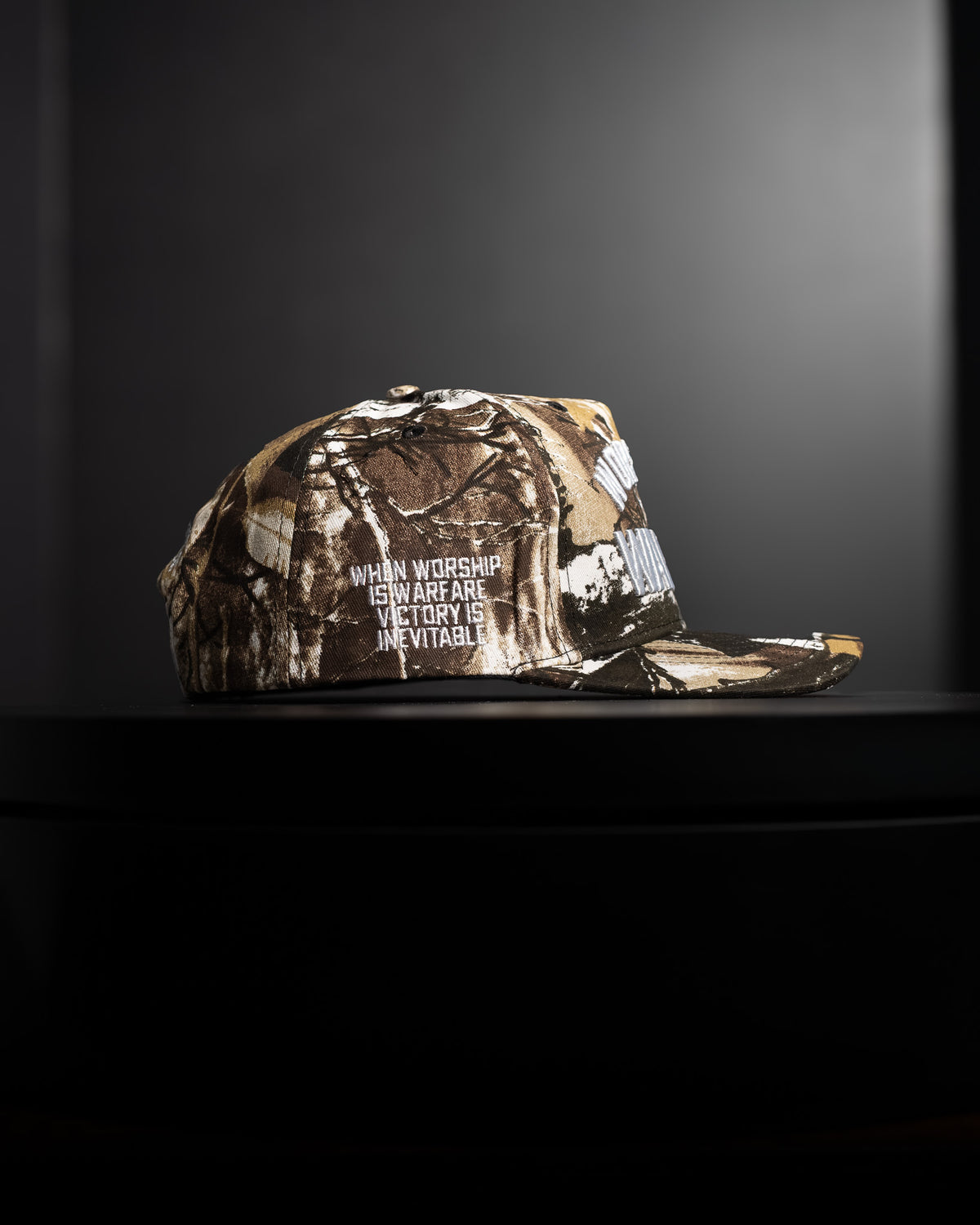 [NEW] "WORSHIP IS WARFARE" TREE CAMO HAT (LIMITED BATCH 001)