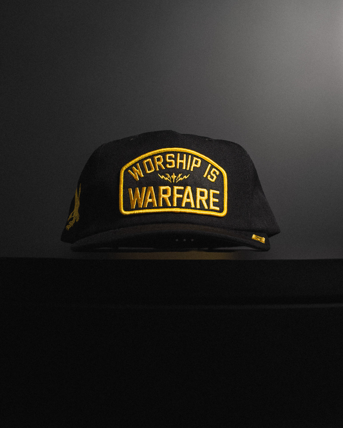 [NEW] "WORSHIP IS WARFARE" VETERANS UNSTRUCTURED MID CROWN WOOL HAT (LIMITED BATCH 001)