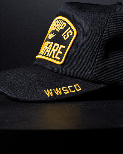 [NEW] "WORSHIP IS WARFARE" VETERANS UNSTRUCTURED MID CROWN WOOL HAT (LIMITED BATCH 001)