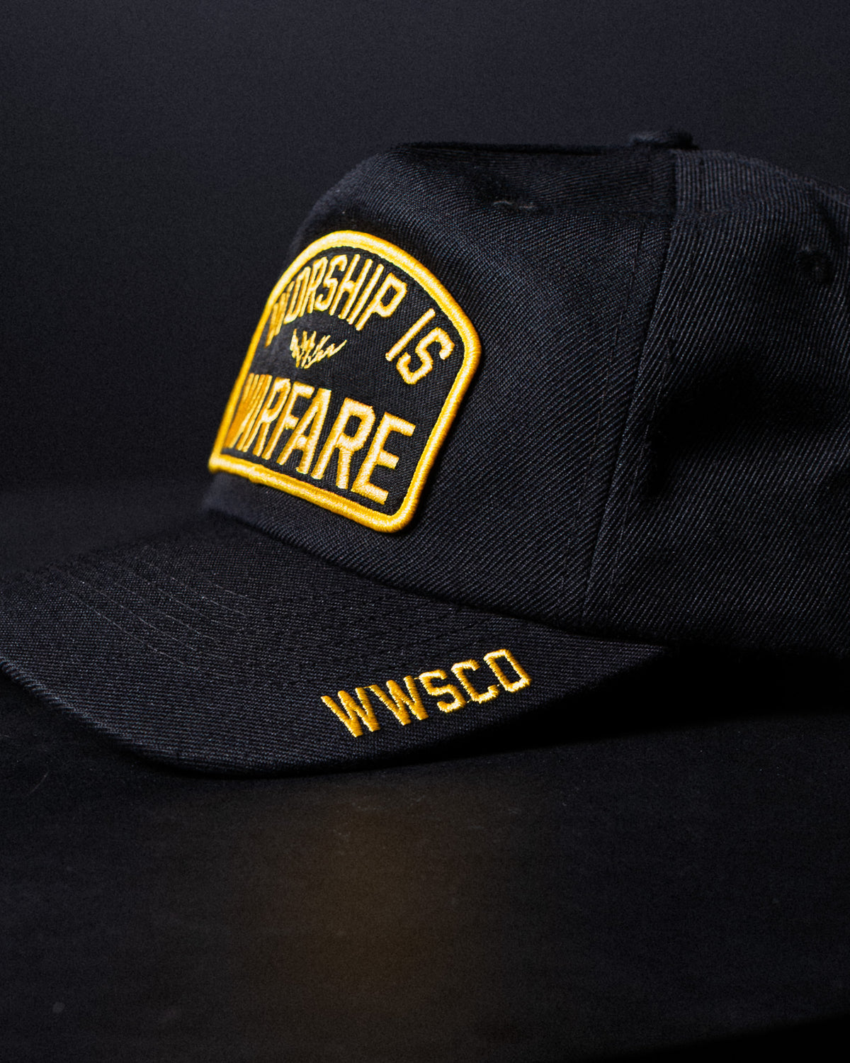 [NEW] "WORSHIP IS WARFARE" VETERANS UNSTRUCTURED MID CROWN WOOL HAT (LIMITED BATCH 001)