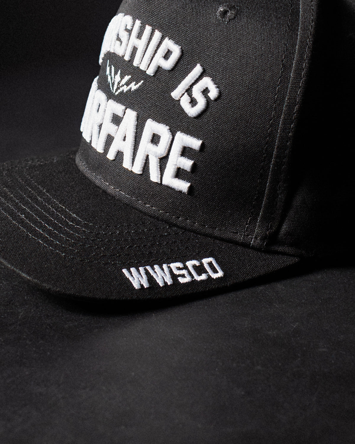 [NEW] FLAGSHIP "WORSHIP IS WARFARE" SNAPBACK HAT IN BLACK (LIMITED BATCH 001)