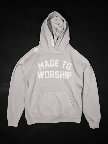 MADE TO WORSHIP "PREMIUM" RELAX HOODIE IN FADED BONE