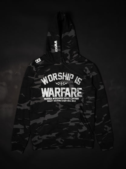 WORSHIP IS WARFARE V2 "PREMIUM" DARK CAMO HOODIE