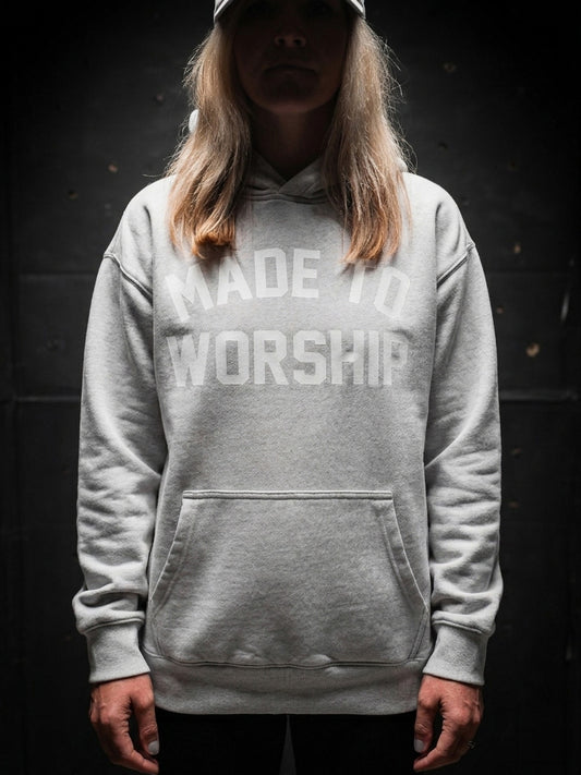 MADE TO WORSHIP "PREMIUM" RELAX HOODIE IN FADED BONE